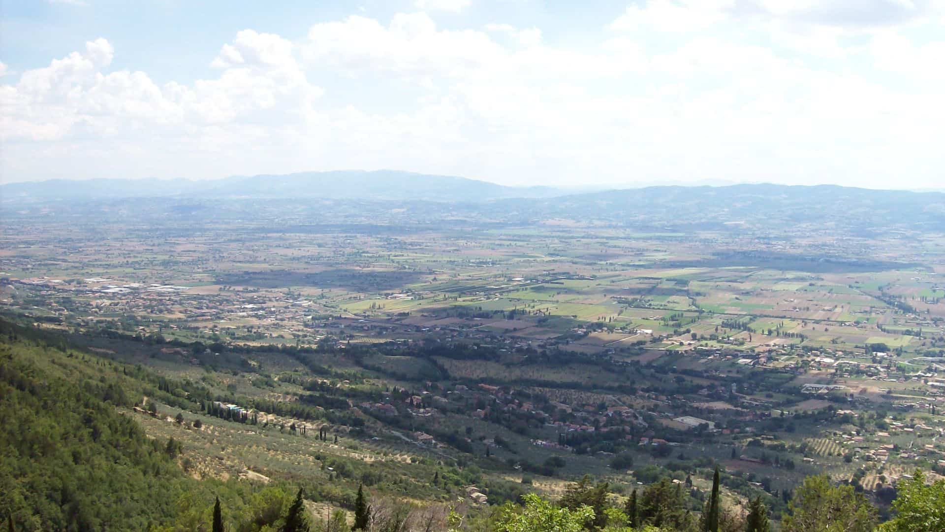 Vista dal monte Subasio (fonte immagine: Adelchi)